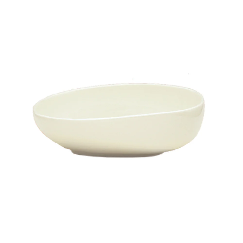 Libbey 9383167 15-1/4 Oz Bowl Free Form Porcelain Wellcome Pattern