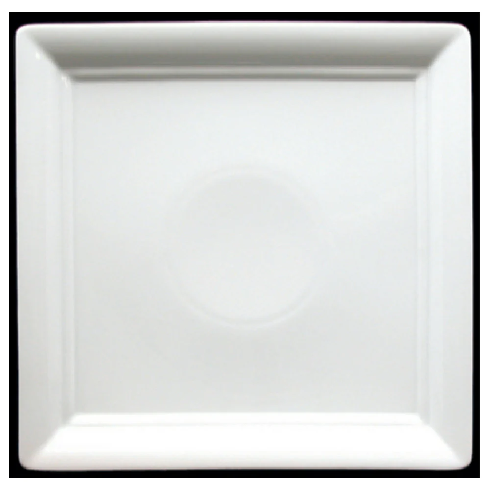 Fortessa 3354712 9.25 Inch Dishwasher Safe Square Plate Vitrified China White