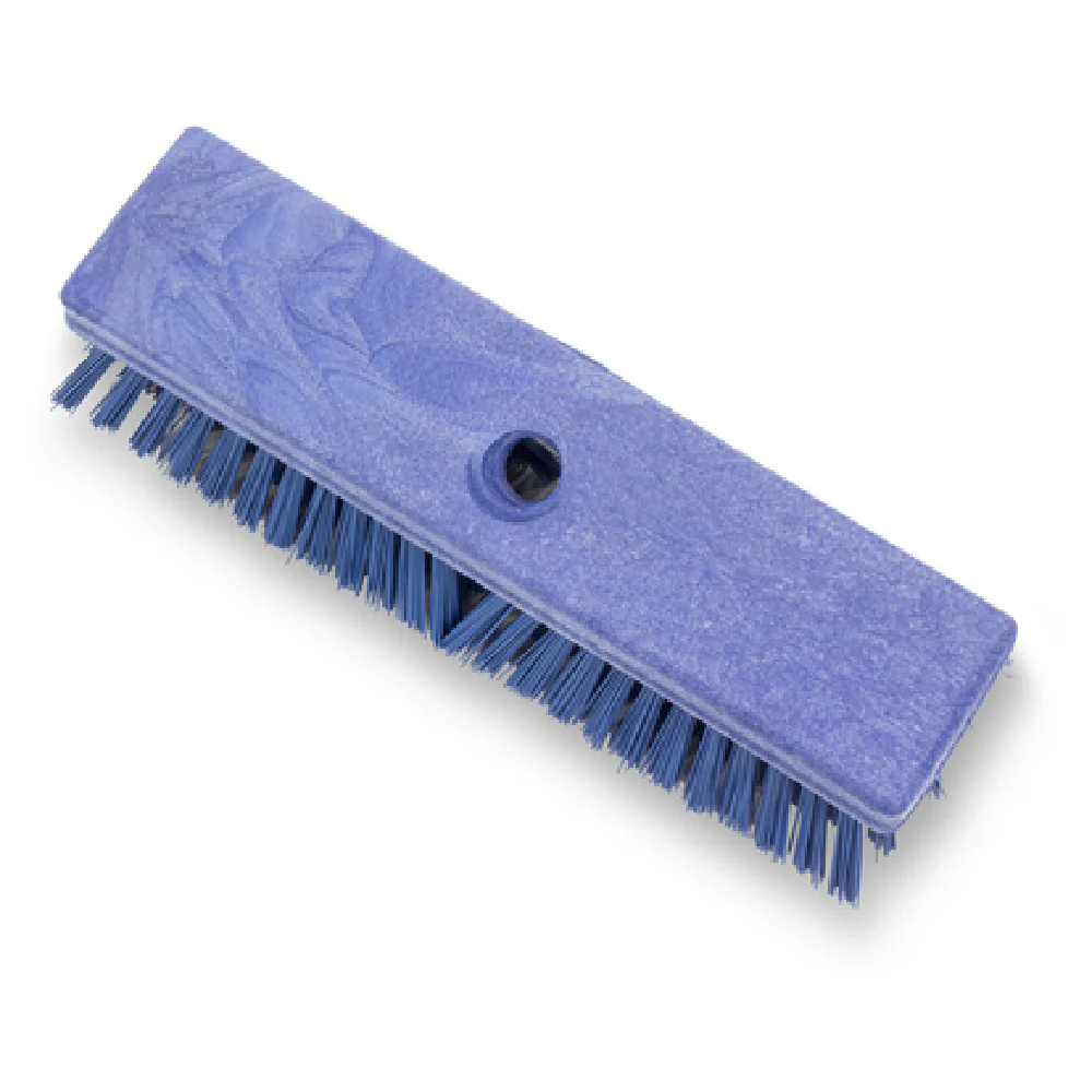 Carlisle 41722EC14 10 Inch Deck Brush threaded hole medium polyester blue Carlisle 41722EC14 10 Inch Deck Brush threaded hole medium polyester blue