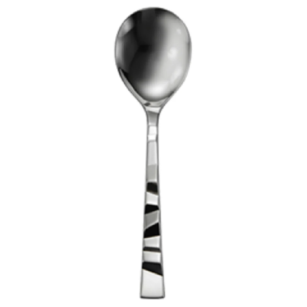1880 Hospitality T947SBLF 6-1/4 Inch Bouillon Spoon Faceted Handle Design 18/10 Stainless Steel Polished Finish 1880 Hospitality T947SBLF 6-1/4 Inch Bouillon Spoon Faceted Handle Design 18/10 Stainless Steel Polished Finish