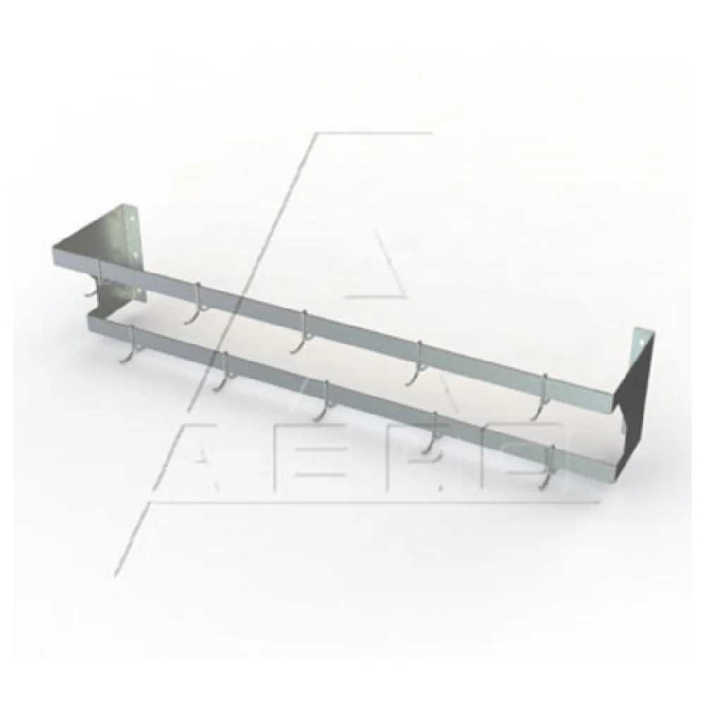 AERO Manufacturing XWPS-60 60 Inch Wall Mount Pot Rack with Double Bar Design Stainless Steel