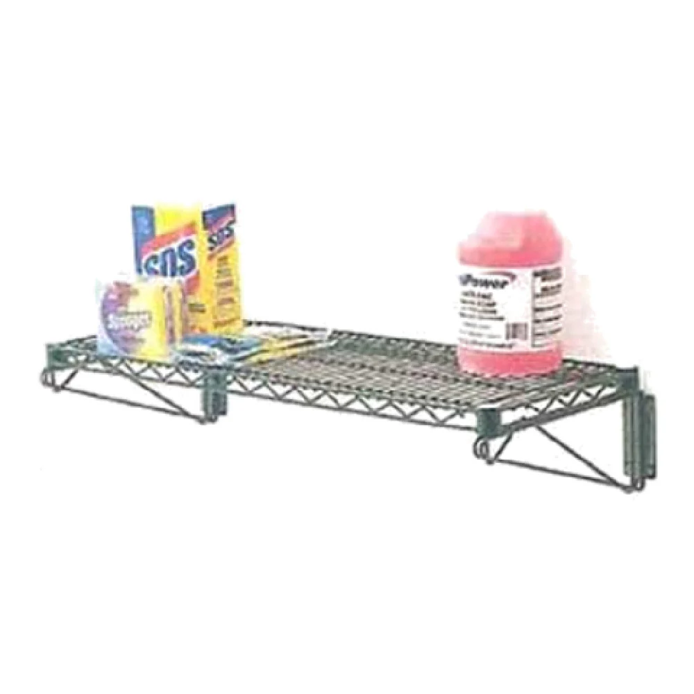 Olympic J1448WSK-SR 48 Inch Wire Shelf Commercial Wall Mount Kit with Green Finish Olympic J1448WSK-SR 48 Inch Wire Shelf Commercial Wall Mount Kit with Green Finish