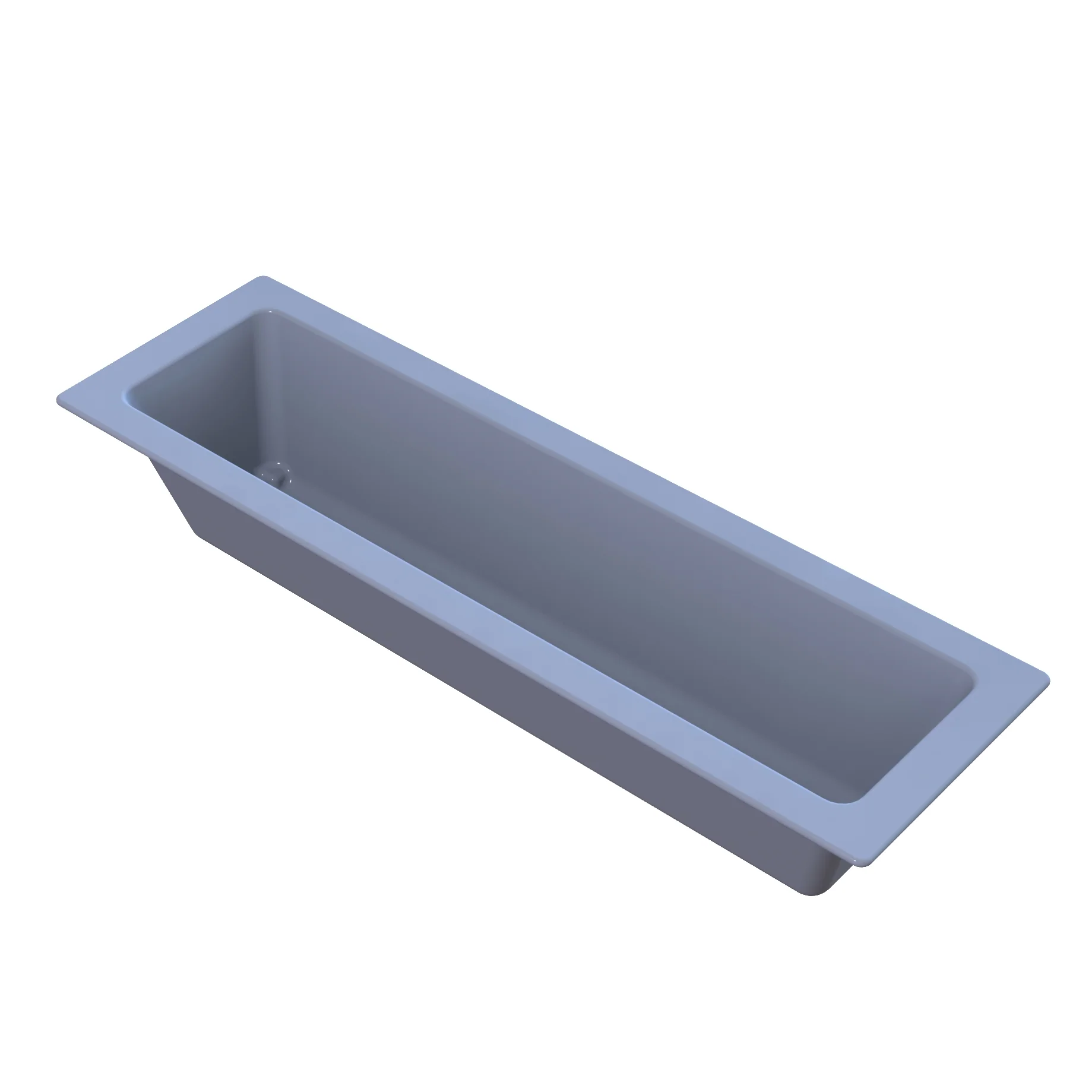 Tablecraft CW4054PB 21 Inch Cold Holding Food Pan with 4 Quart Pigeon Blue Aluminum
