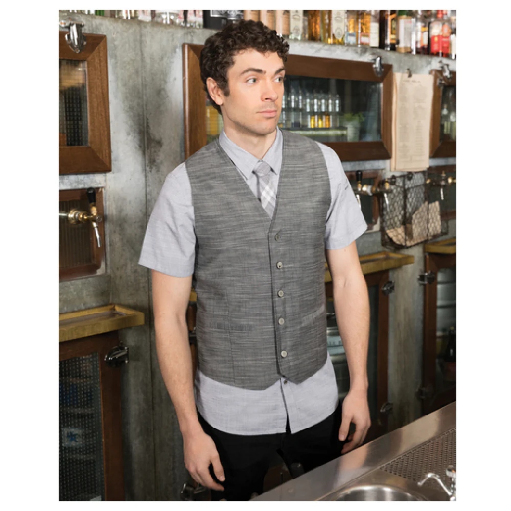 Chef Works VNN01-GRY-XS Vest Cotton Blend Paisley Lining Gray Chef Works VNN01-GRY-XS Vest Cotton Blend Paisley Lining Gray
