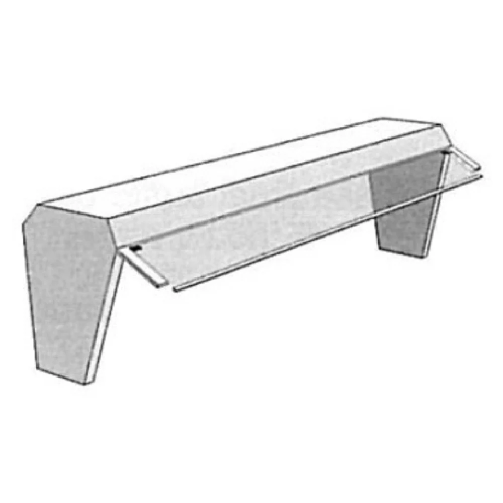 Atlas Metal BCFT-5 77 Inch Canopy with Flip-Top Sneeze Guard Stainless Steel