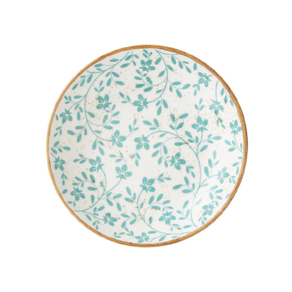 Steelite 18020570 27 Oz Round Bowl Flora Aqua Alumina Vitrified China