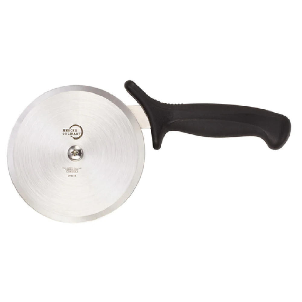 Mercer Culinary M18615BK 5 Inch High-carbon Japanese Steel Pizza Cutter with Santoprene Handle Black