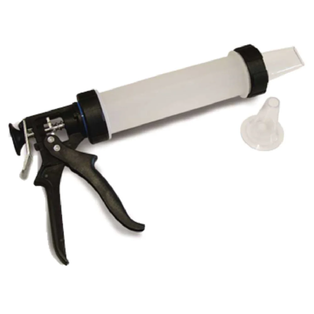 Omcan 10873 9-1/2 Inch Tube Jerky Shooter with 1/2 Inch Round and Flat Nozzles Omcan 10873 9-1/2 Inch Tube Jerky Shooter with 1/2 Inch Round and Flat Nozzles
