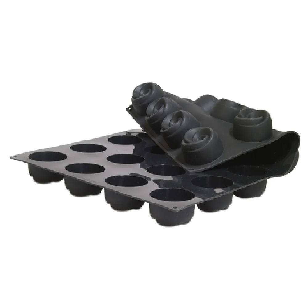 JB Prince M620 T 23-1/2 Inch Pavoni Pavoflex Mold Non-Stick Black Silicone