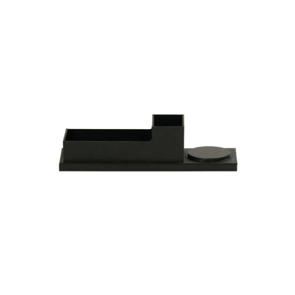 Cal Mil 24069-13 9.6 Inch Serving Tray for In Room Coffee Service Black ABS Plastic Cal Mil 24069-13 9.6 Inch Serving Tray for In Room Coffee Service Black ABS Plastic
