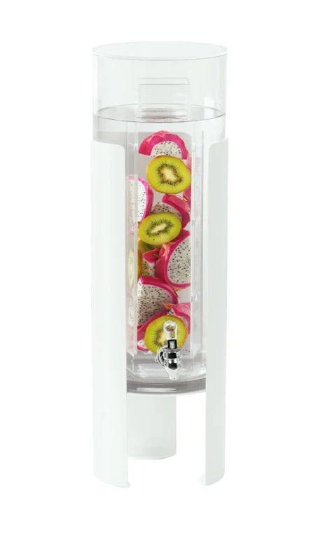 Cal Mil 23203-3INF-15 8 Inch 3 Gallon Infusion Chamber Beverage Dispenser White Metal