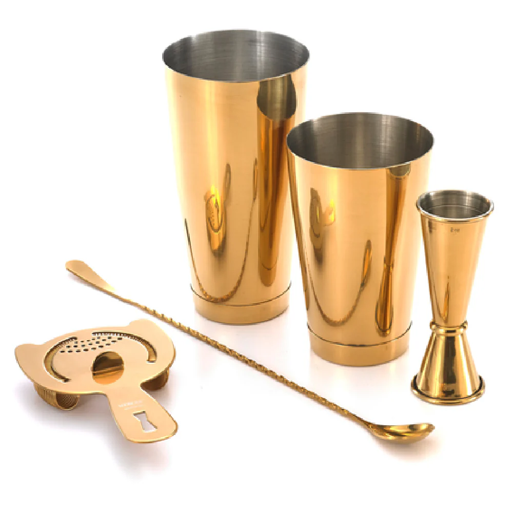 Mercer Culinary M37101GD 5-piece Bar Accessory Package with Gold-plated Finish Mercer Culinary M37101GD 5-piece Bar Accessory Package with Gold-plated Finish