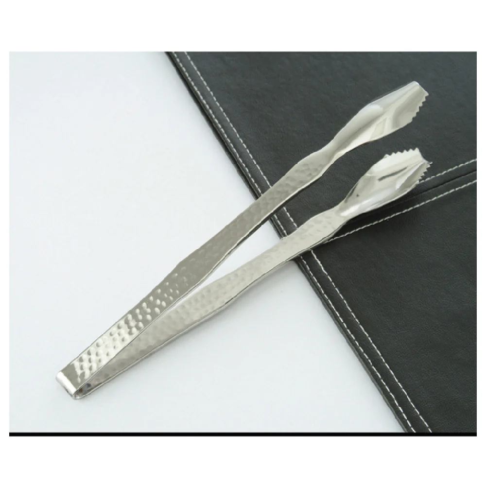 GET Enterprises BSPD-22 9 Inch Ice Tongs with Pounded Finish Stainless Steel GET Enterprises BSPD-22 9 Inch Ice Tongs with Pounded Finish Stainless Steel