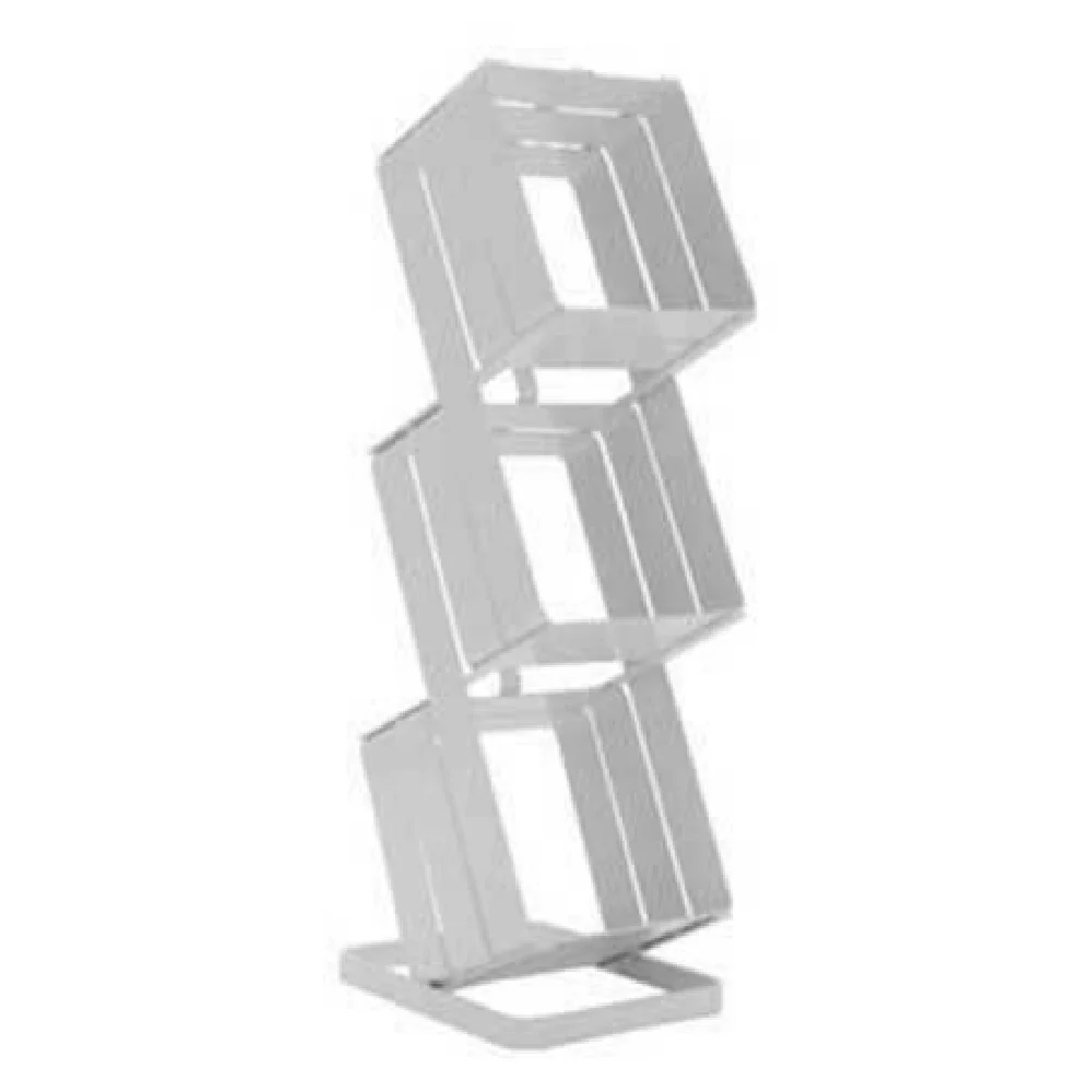 GET Enterprises MTS-35-W 4-1/4 Inch White 3-tier Flatware Organizer Metal with Urban Renewal Design GET Enterprises MTS-35-W 4-1/4 Inch White 3-tier Flatware Organizer Metal with Urban Renewal Design