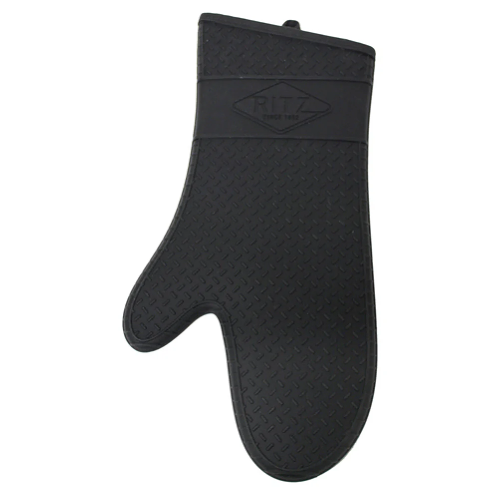 John Ritzenthaler Company RZS685BK17 17 Inch Oven Mitt Silicone Black with Tread for Gripping