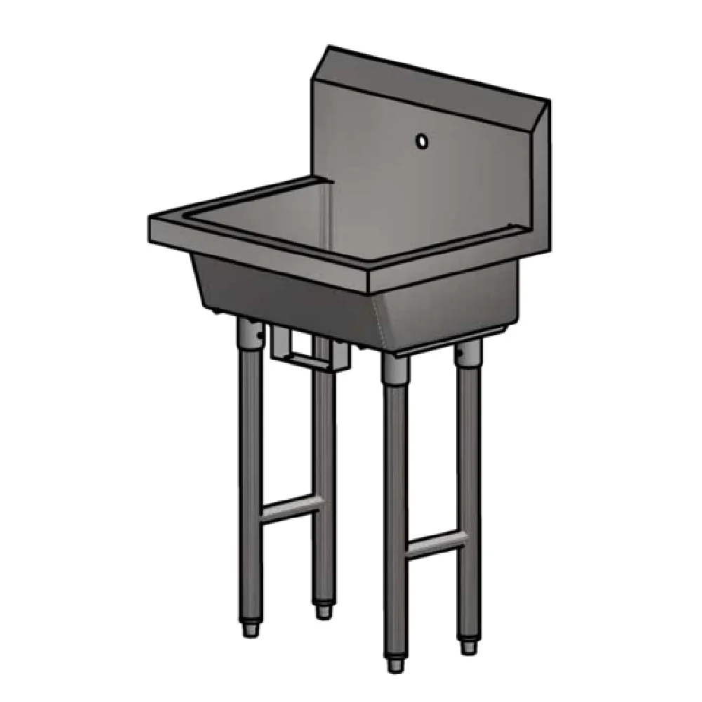BK Resources MSHS-24F1B 24 Inch Freestanding Handwash Sink Stainless Steel with Knee Valve BK Resources MSHS-24F1B 24 Inch Freestanding Handwash Sink Stainless Steel with Knee Valve