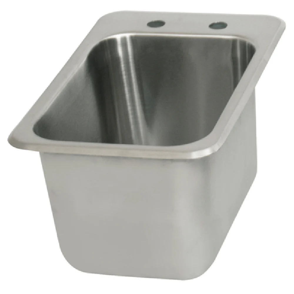 BK Resources BK-DIS-1014 12-1/8 Inch Drop-In Sink One Compartment Stainless Steel with Basket Drain BK Resources BK-DIS-1014 12-1/8 Inch Drop-In Sink One Compartment Stainless Steel with Basket Drain