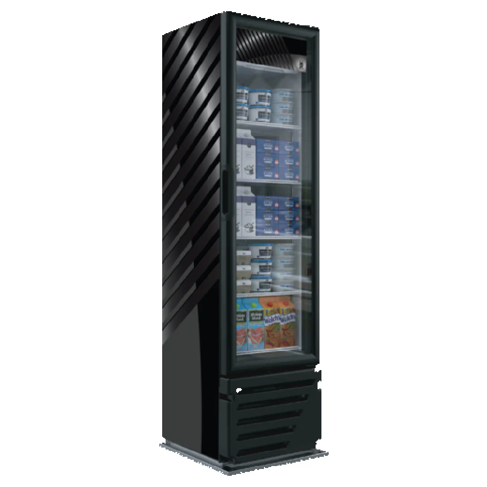Akita AGM-8 20 Inch Refrigerated Merchandiser 7.7 Cu Ft Black Steel with Hinged Door Akita AGM-8 20 Inch Refrigerated Merchandiser 7.7 Cu Ft Black Steel with Hinged Door