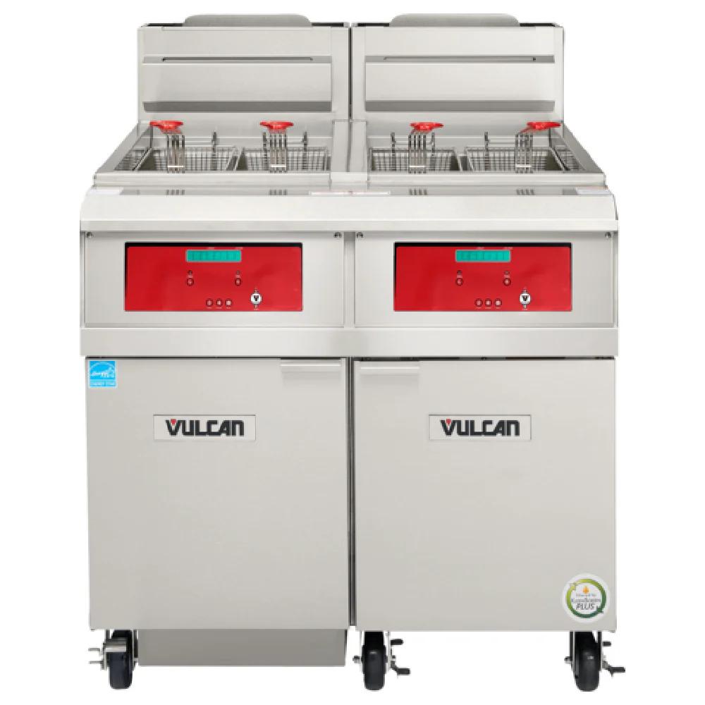 Vulcan 2VHG75DF_NAT 39 Inch Deep Fryer Dual Tanks Gas High Efficiency 220000 BTU