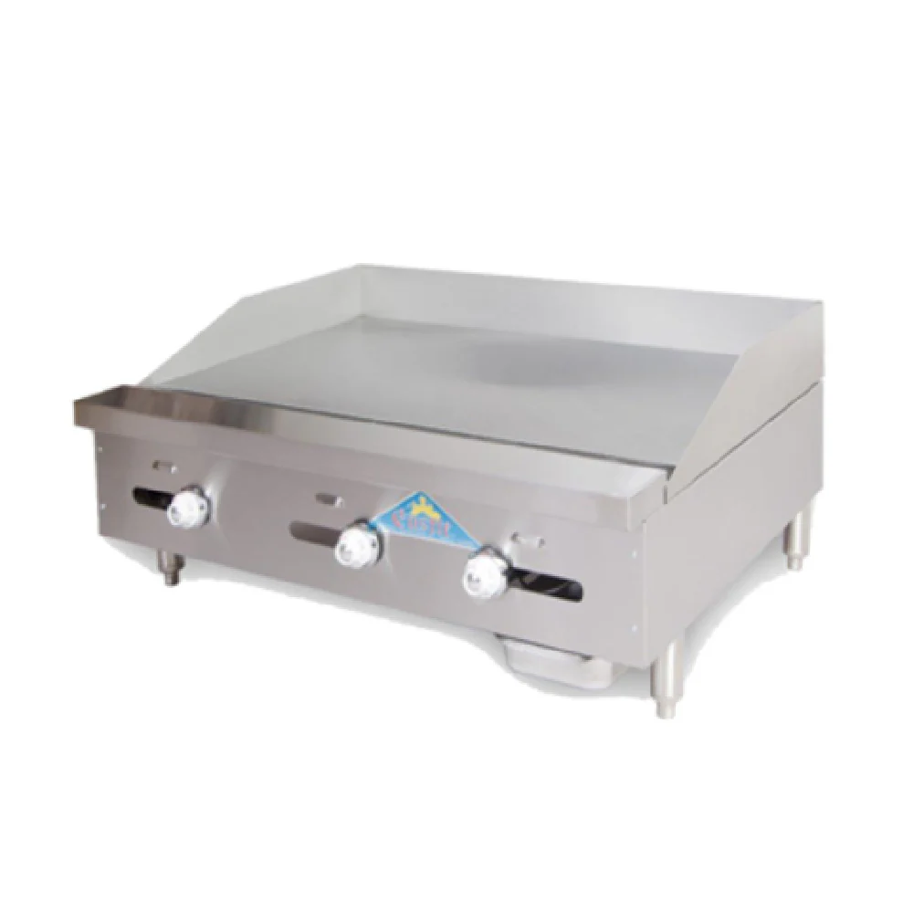 Comstock-Castle 3236TG 36 Inch Gas Griddle Stainless Steel with Grease Drawer 75000 BTU