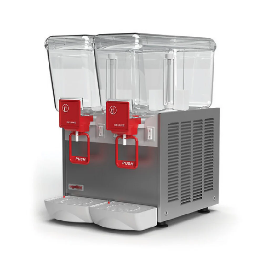 Monaco Foodservice UEAD203K0 14 Inch Electric Cold Beverage Dispenser Stainless Steel with (2) Bowls