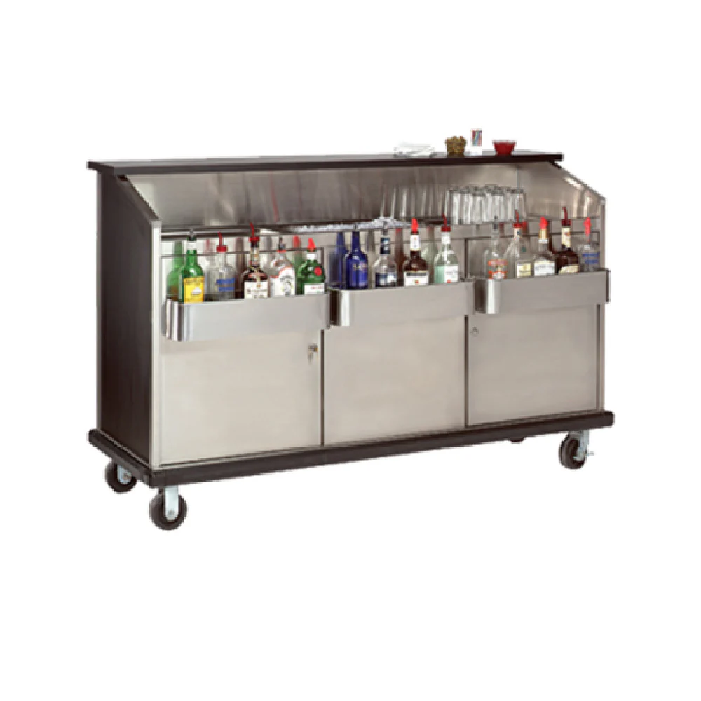 Advance Tabco AMD-6B 74-3/8 Inch Portable Bar with Ice Bin and Storage Stainless Steel