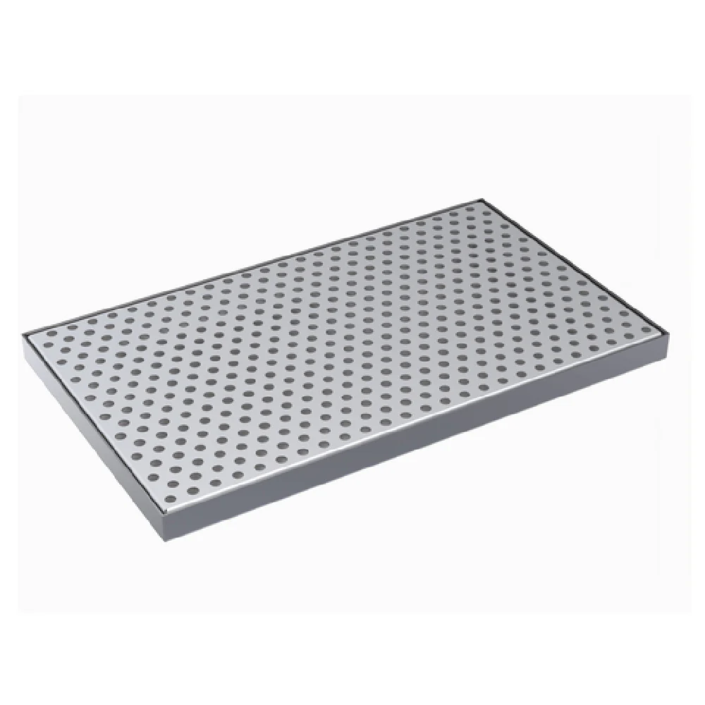 Optional 13-1/2 Inch Brushed Stainless Steel Drip Tray Drain, Krowne KDT-8X13.5S