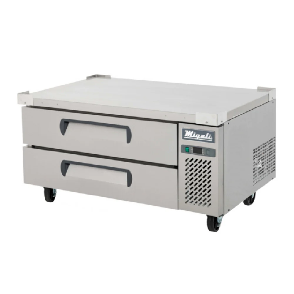 Migali Industries C-CB48-HC 48 Inch Refrigerated Equipment Stand Stainless Steel with 2 Drawers