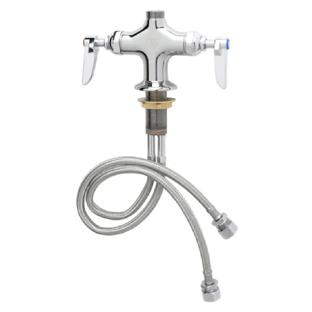 T&S Brass B-0200-LN Pantry Base Double Deck Mounted Faucet with Lever Handles