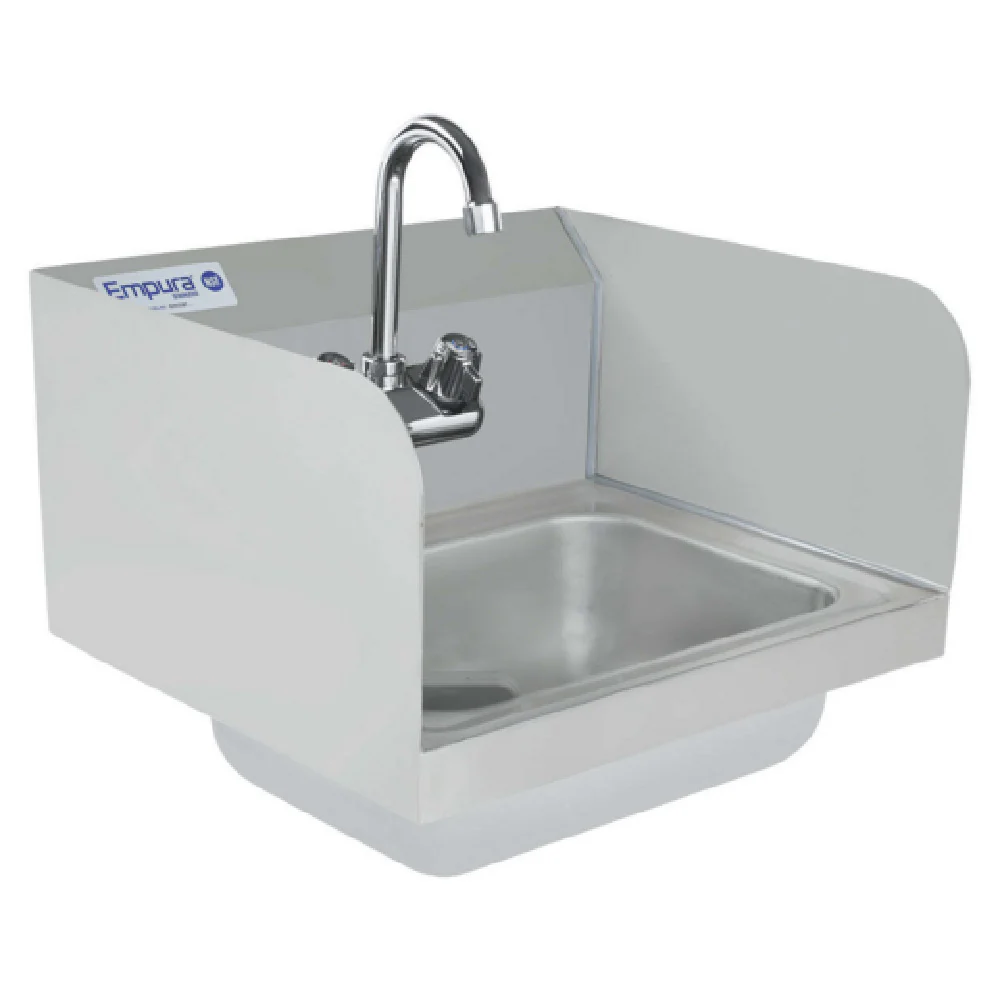 Empura Stainless EHS17SP Hand Sink 17 Inch Gooseneck Faucet NSF Stainless Steel Empura Stainless EHS17SP Hand Sink 17 Inch Gooseneck Faucet NSF Stainless Steel