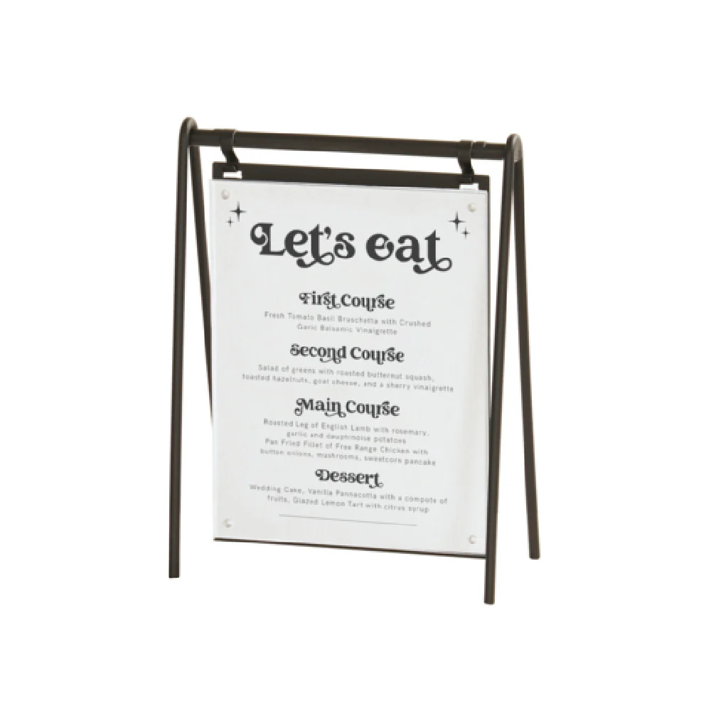 Cal-Mil 23160-811-13 9.5 Inch Rectangular Wall-Mounted Sign Acrylic Metal