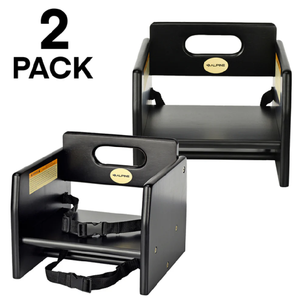Alpine Industries ALP413-02-ESP 11 Inch Child Booster Seat Stacking Wood Espresso Finish 2 Packs Alpine Industries ALP413-02-ESP 11 Inch Child Booster Seat Stacking Wood Espresso Finish 2 Packs