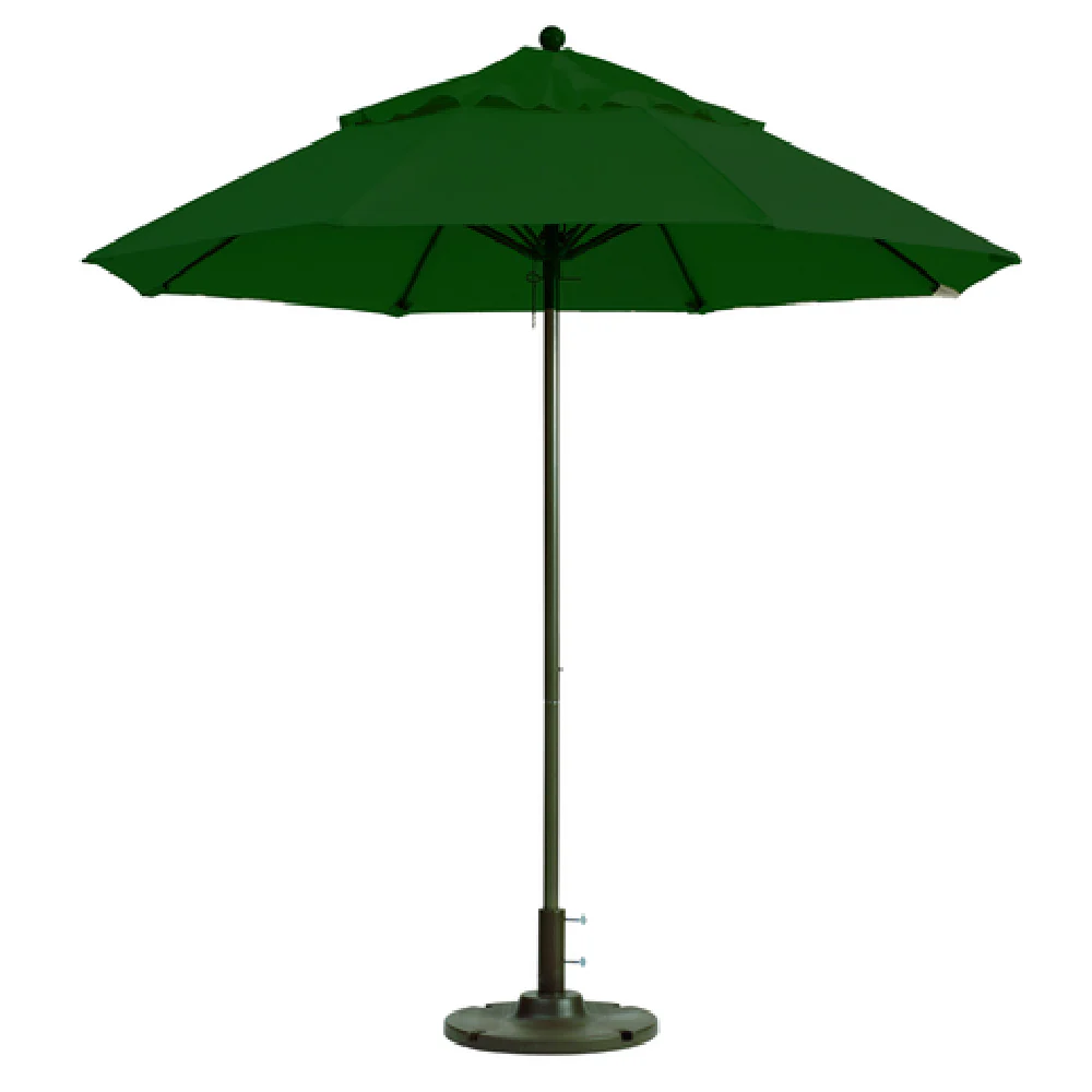 Grosfillex 98382031 7-1/2 Ft Round Umbrella Forest Green Aluminum with Fiberglass Ribs