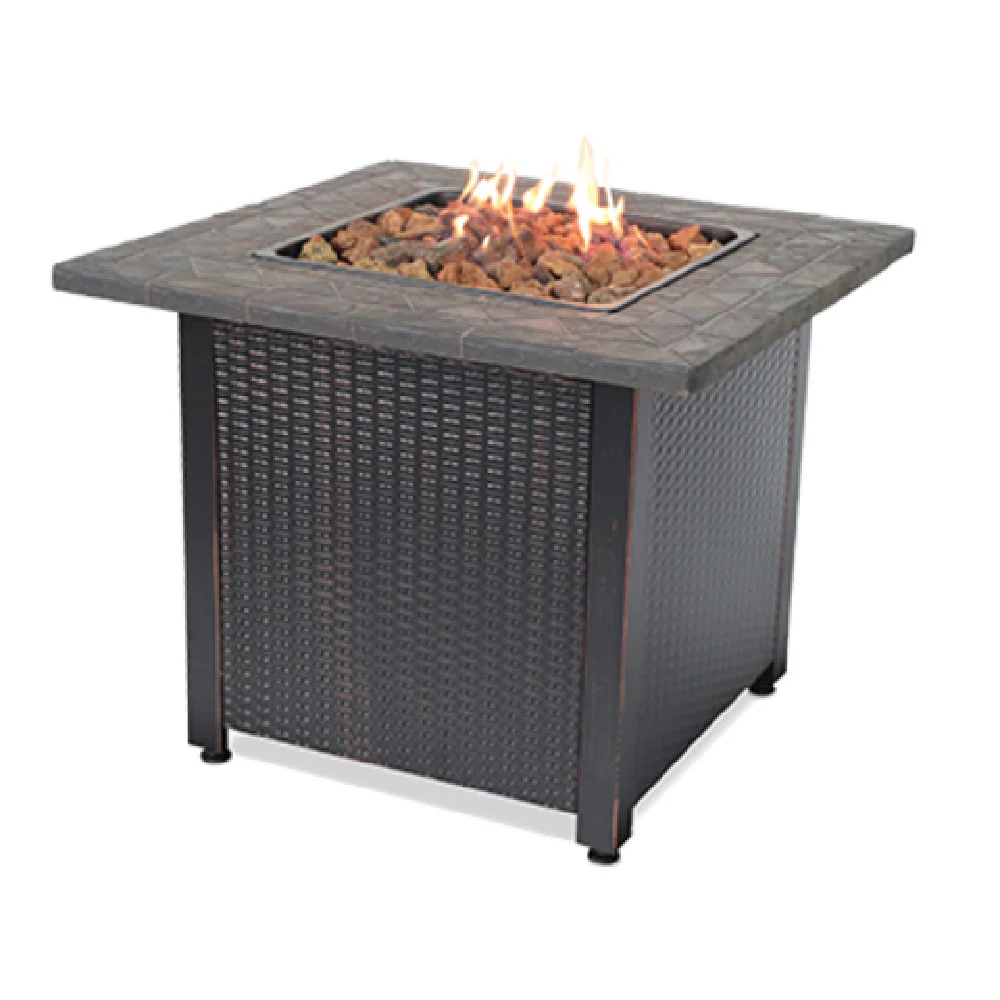 Chef Master GAD1401M 32-1/9 Inch Square Outdoor Gas Firebowl with Resin Mantel 30000 BTU Chef Master GAD1401M 32-1/9 Inch Square Outdoor Gas Firebowl with Resin Mantel 30000 BTU