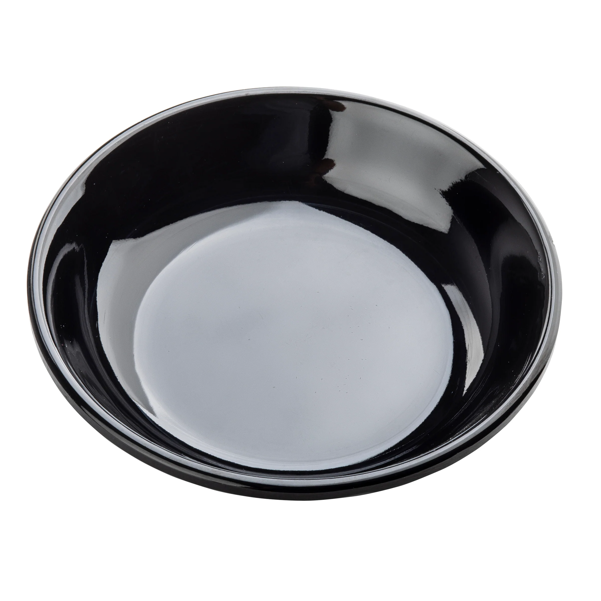 Tablecraft 10311BK 4 Inch Mini Plate 3-1/4 Oz Round Melamine Black