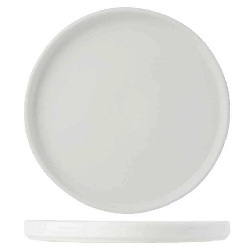 Tuxton VWAS082 8-1/4 Inch Diameter Plate Round Lead-Free Porcelain Matte White Tuxton VWAS082 8-1/4 Inch Diameter Plate Round Lead-Free Porcelain Matte White