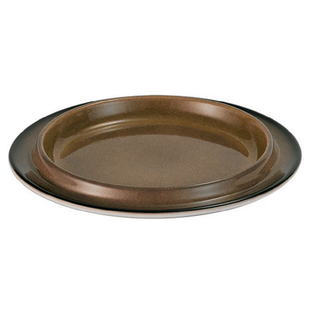 GET Enterprises 2933234 9 Inch Diameter Frilich Plate Round China Caramel