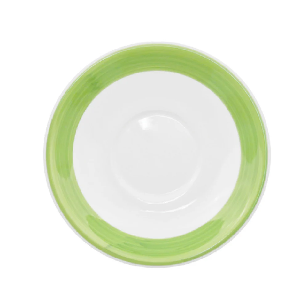 CAC China R-2-G 6 Inch Rainbow Saucer Ceramic Dishwasher Safe