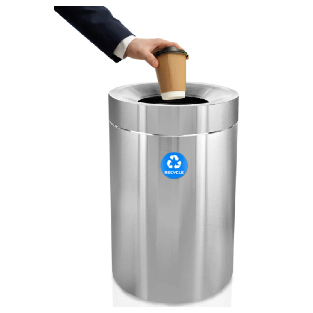 Alpine Industries ALP475-50-R 24 Inch with Recycling Can Heavy Duty Stainless Steel