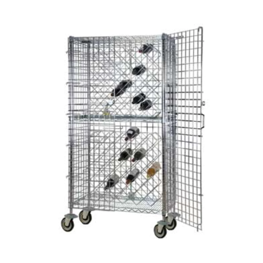 1880 Hospitality FDMWR2448CH 48 Inch Mobile Security Wire Wine Rack with Chrome Finish 1880 Hospitality FDMWR2448CH 48 Inch Mobile Security Wire Wine Rack with Chrome Finish