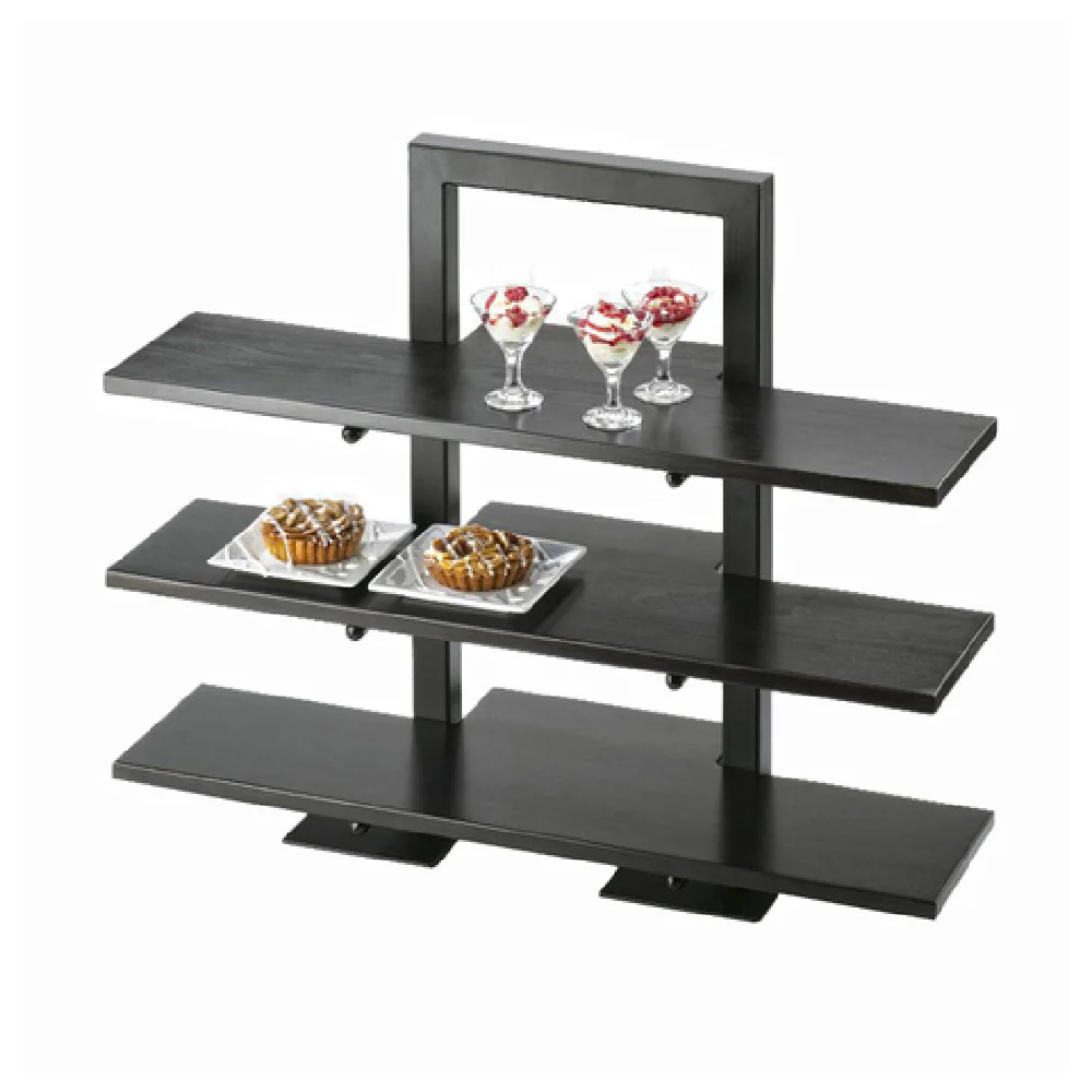 Cal Mil 1449-96 32 Inch Midnight Bamboo Frame Riser Shelf for Item #1464