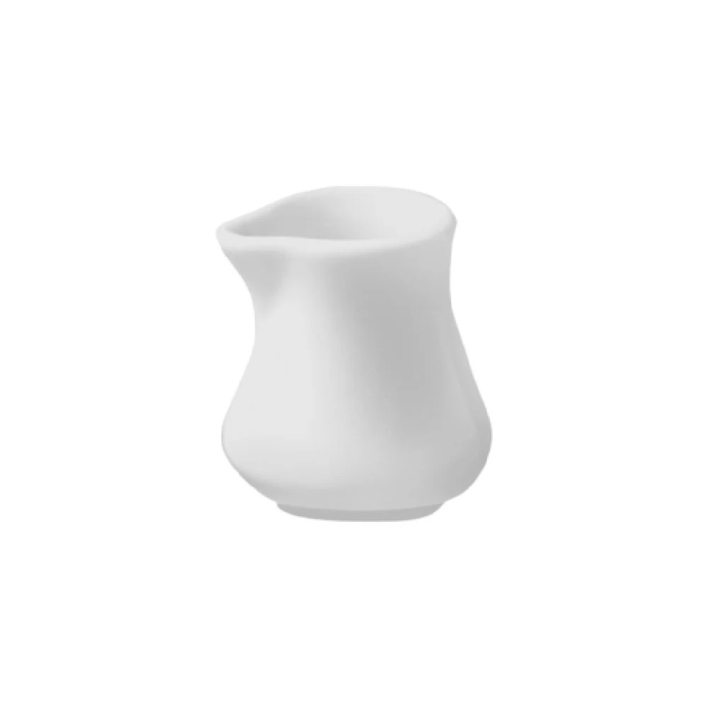 Steelite DCI200UW 1-1/4 Oz Ceramic Ranch Creamer Lead-Free White - 24 Packs