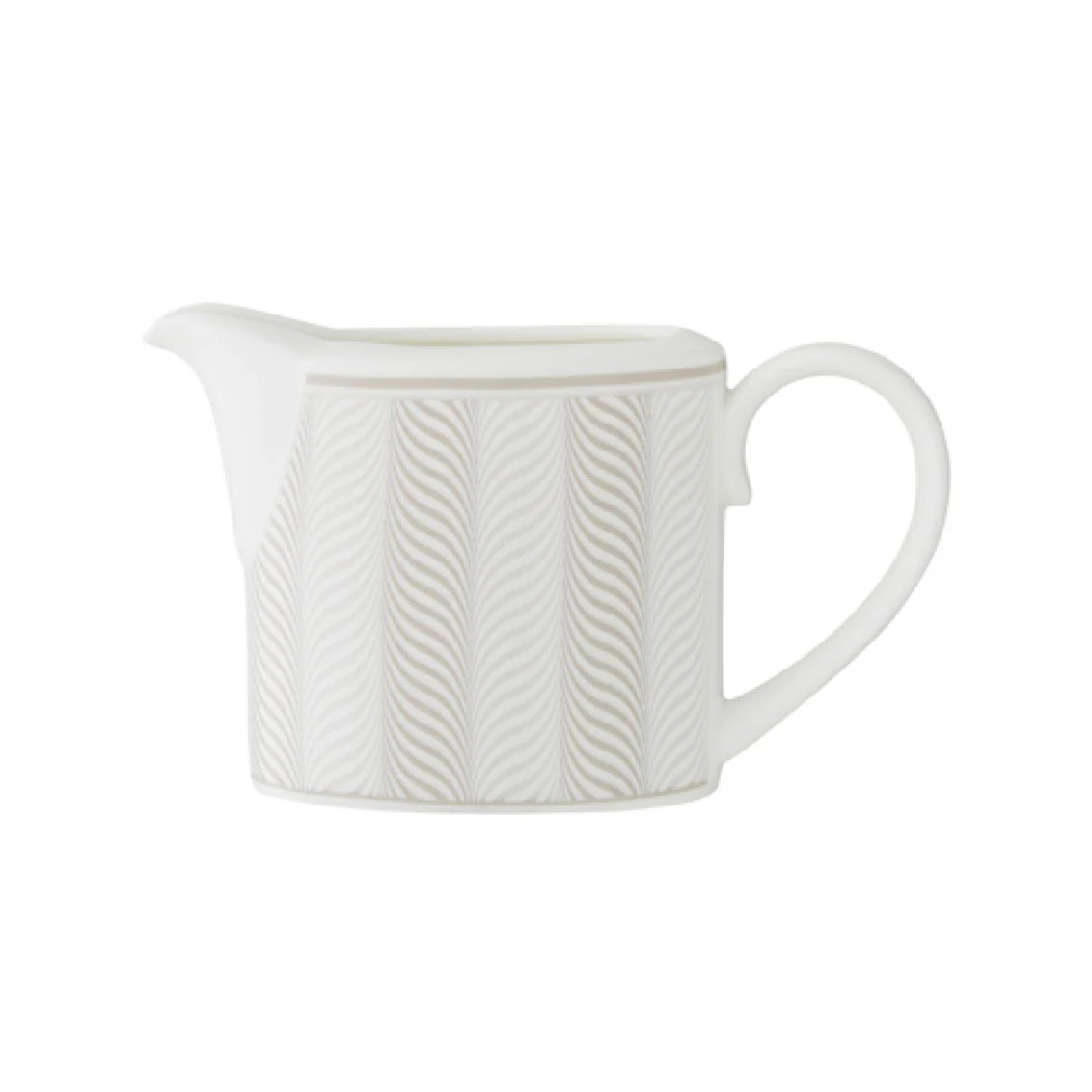 Steelite 82122AND0340 7.75 Oz Milk Jug Bone China Taupe with Descriptors