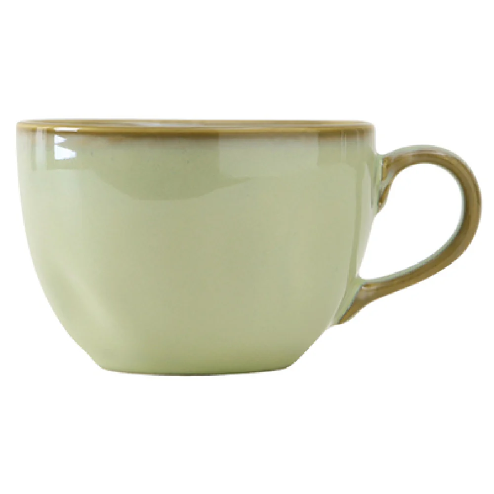 Tuxton GAS-083 10-1/2 Oz Round Cup with Handle Ceramic Lead-Free Sagebrush