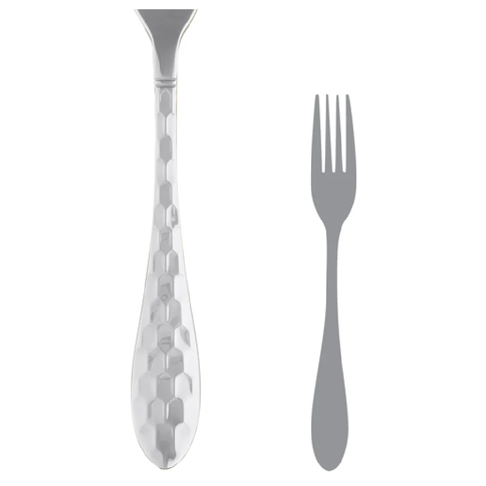 Steelite 5714SX021 8 Inch Fork Heavy Weight Honeycomb Hammered Stainless Steel