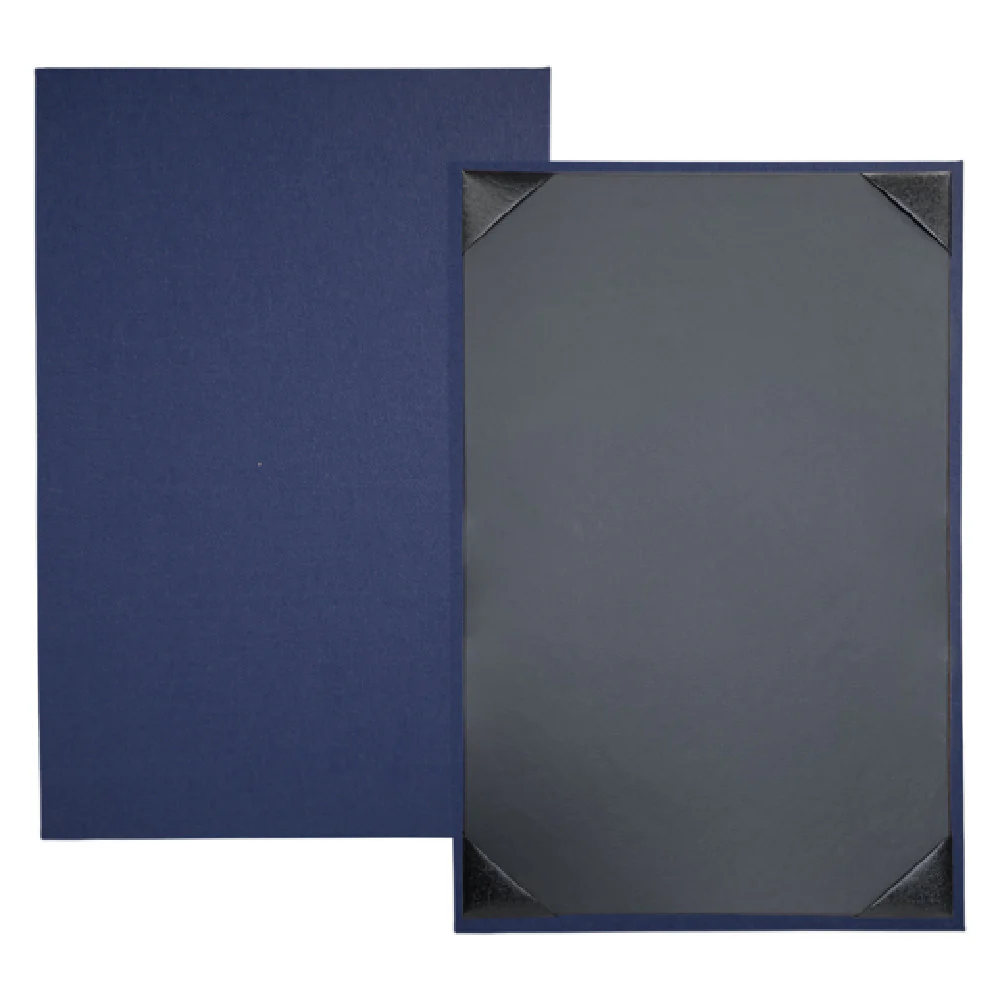 Risch LINEN-1V 11X17 Menu Cover 11 Inch x 17 Inch Hardback Linen with Black Tabs Risch LINEN-1V 11X17 Menu Cover 11 Inch x 17 Inch Hardback Linen with Black Tabs