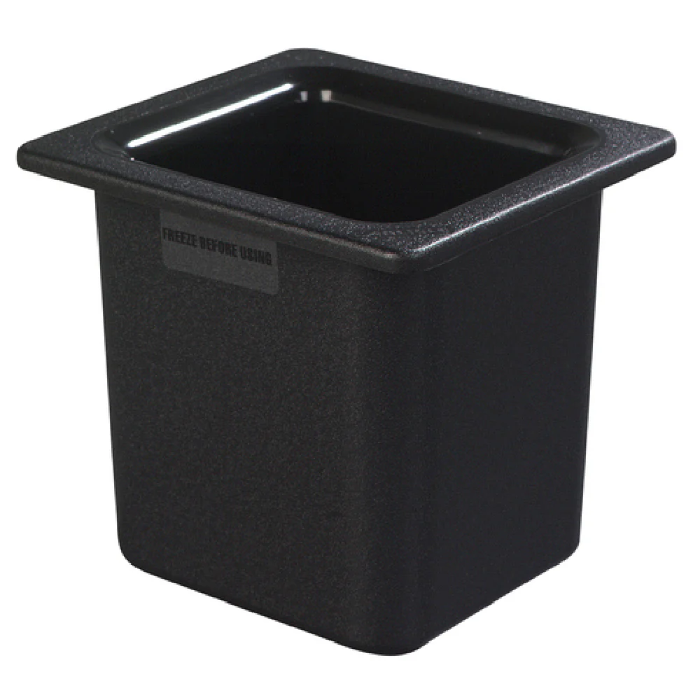 Carlisle CM110503 1/6 Size Refrigerant Gel Insulated Food Pan Black ABS Plastic