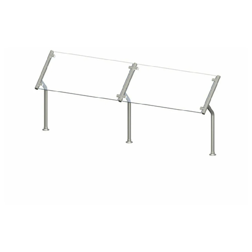 Vollrath CB98661 32 to 37 Inch Single-sided Buffet Sneeze Guard Tempered Glass with Polished Ends