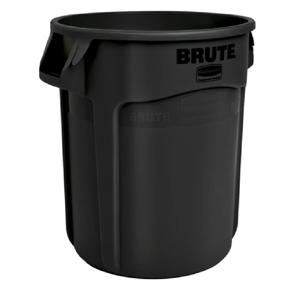 Rubbermaid Commercial Products 1926827 15-5/8 Inch Diameter Trash Can Black Plastic with Reinforced Rims Rubbermaid Commercial Products 1926827 15-5/8 Inch Diameter Trash Can Black Plastic with Reinforced Rims