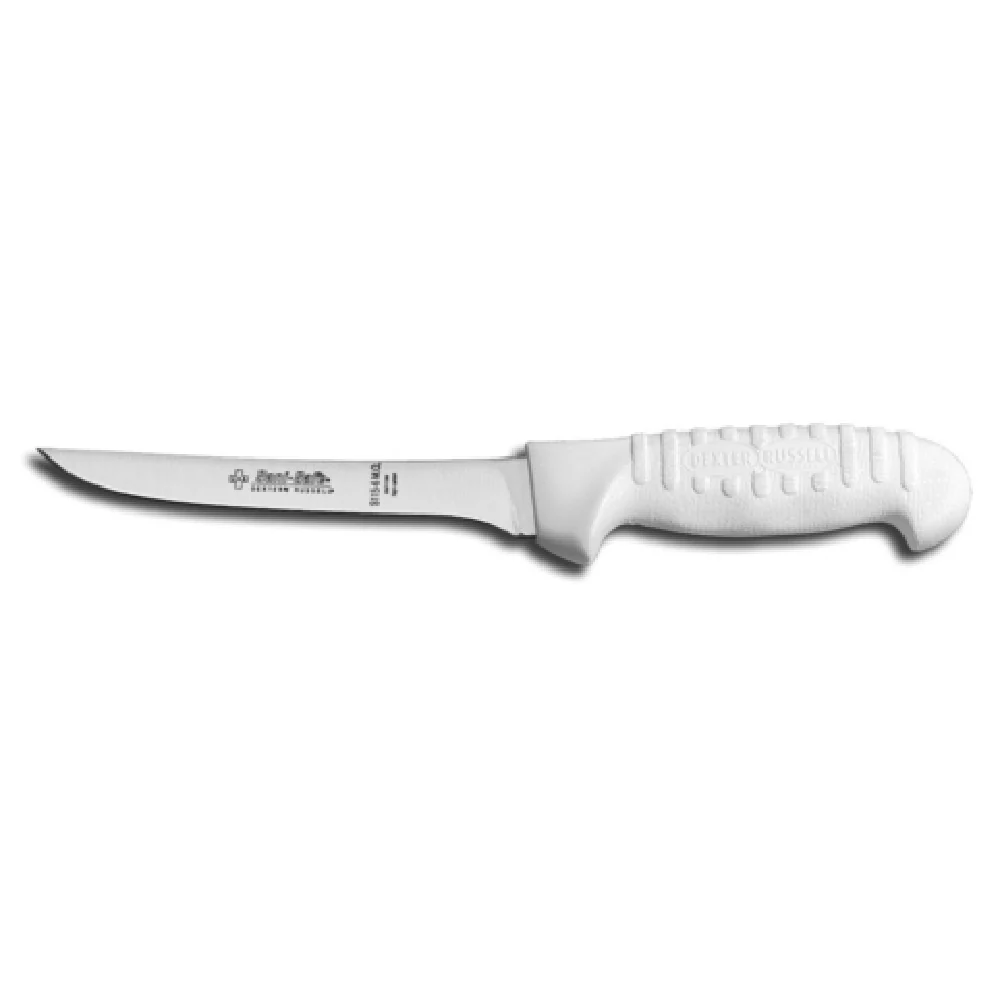Dexter Russell S115-6MO 6 Inch Boning Knife Stiff High Carbon Stainless Steel White Handle Dexter Russell S115-6MO 6 Inch Boning Knife Stiff High Carbon Stainless Steel White Handle
